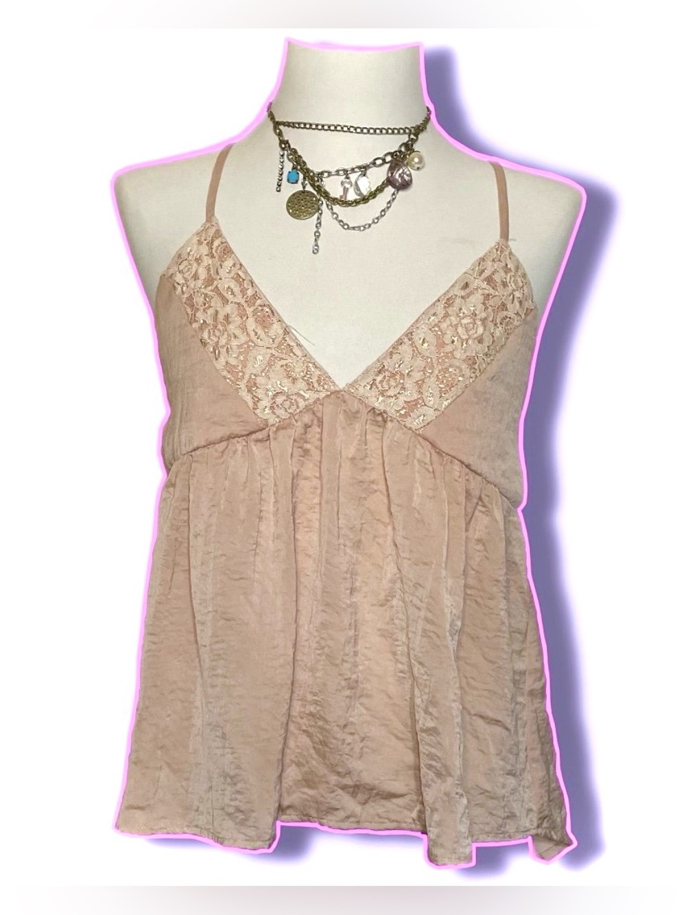 Fairycore Y2k Flying Tomato Baby Pink/Peach Camisole Top - Picture 1 of 7
